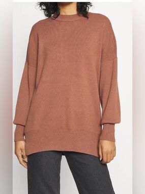 Abercrombie Fitch Soft A F Collection Crew Neck Knit Sweater Terracotta